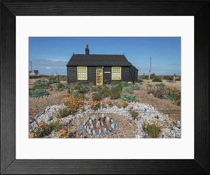 Framed Print : England, Kent, Dungeness, Prospect Cottage, The Former Home of Movie Director Derek Framed Print : England, Kent, Dungeness, Prospect Cottage, The Former Home of Movie Director Derek