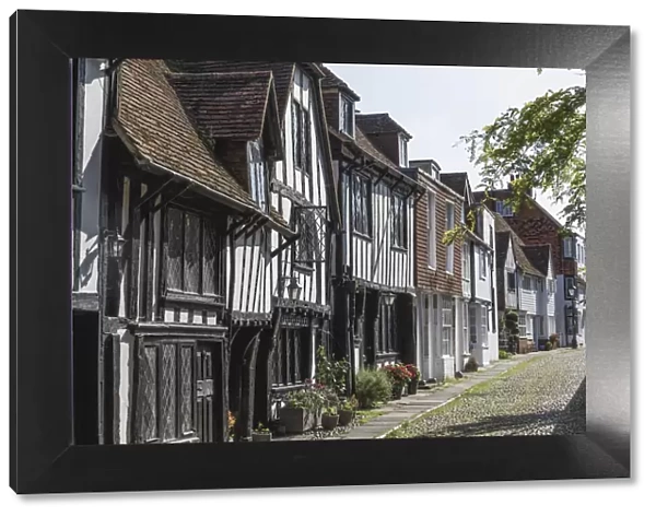 England, East Sussex, Rye, Street Scene with Medieval Housing