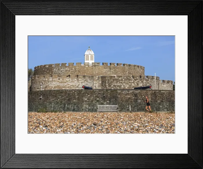 Framed Print : England, Kent, Deal, Deal Beach and Castle Framed Print : England, Kent, Deal, Deal Beach and Castle