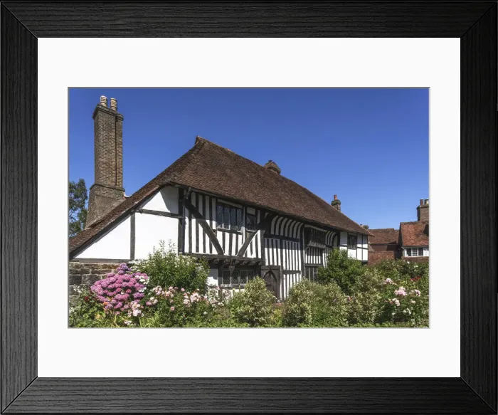 Framed Print : England, East Sussex, Battle, Medieval Timbered Building Framed Print : England, East Sussex, Battle, Medieval Timbered Building