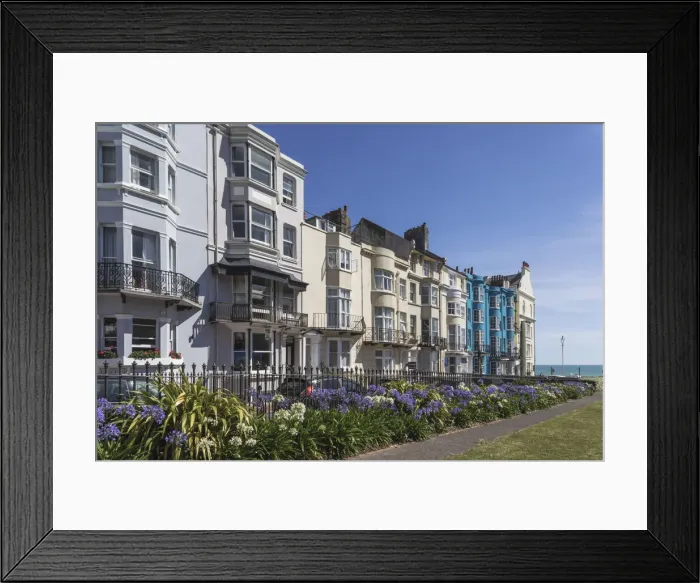 Framed Print : England, East Sussex, Brighton, Kemptown, The New Steine Gardens and Colourful Hotels Framed Print : England, East Sussex, Brighton, Kemptown, The New Steine Gardens and Colourful Hotels