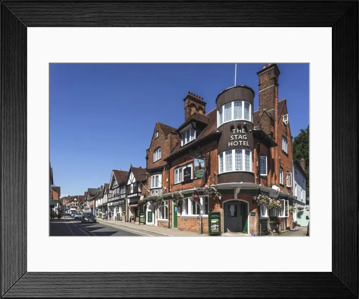 Framed Print : England, Hampshire, New Forest, Lyndhurst, Street Scene Framed Print : England, Hampshire, New Forest, Lyndhurst, Street Scene