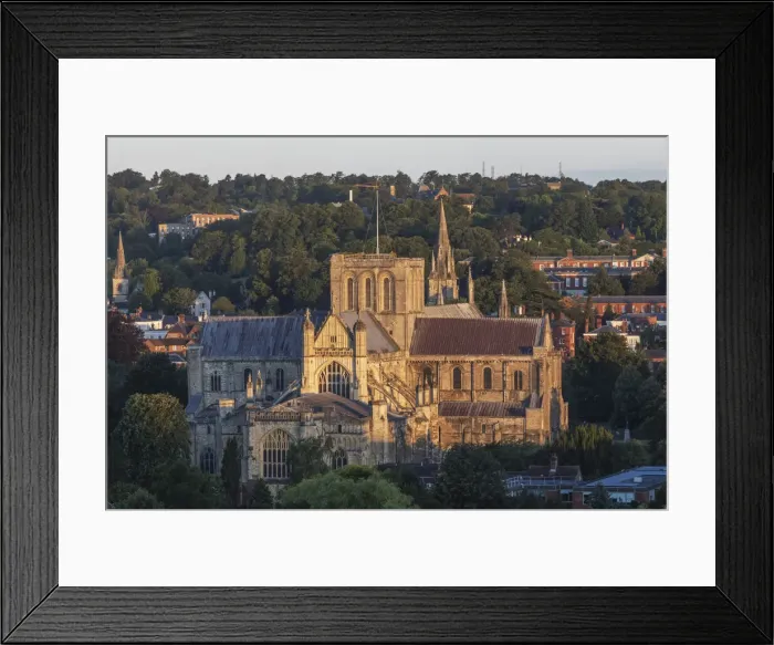 Framed Print : England, Hampshire, Winchester, City Skyline and Cathedral Framed Print : England, Hampshire, Winchester, City Skyline and Cathedral
