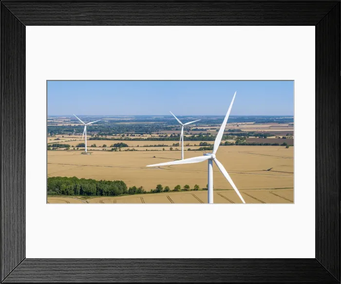Framed Print : UK, England, Cambridgeshire, Cotton Farm Wind Farm