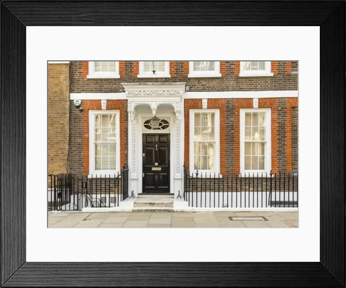 Framed Print : 18th century terraced house, Queen Annes Gate, London, England, UK