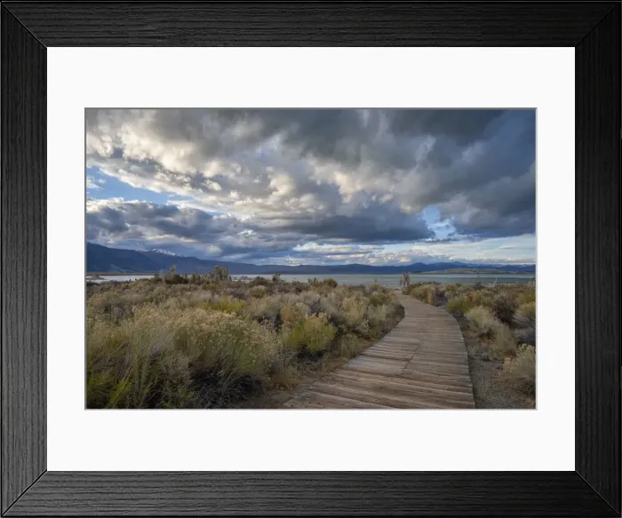 Framed Print : USA, California, Eastern Sierra, Lee Vining, boardwalk at Mono lake Framed Print : USA, California, Eastern Sierra, Lee Vining, boardwalk at Mono lake