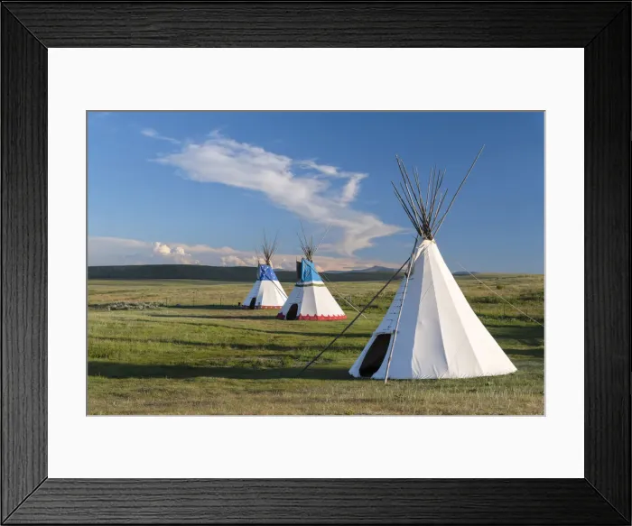 Framed Print : USA; Montana, Blackfeet Indian Reservation, Browning, Lodgepole Gallery and Tipi Camp (m Framed Print : USA; Montana, Blackfeet Indian Reservation, Browning, Lodgepole Gallery and Tipi Camp (m
