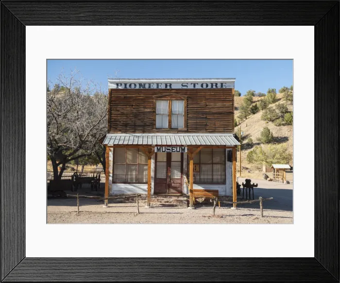 Framed Print : USA; New Mexico; Chloride; Ghost Town, Pioneer store Framed Print : USA; New Mexico; Chloride; Ghost Town, Pioneer store