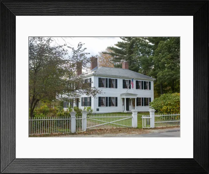 Framed Print : USA, New England, Indian Summer, East, Massachusetts, Concord, Ralph Waldo Emerson House Framed Print : USA, New England, Indian Summer, East, Massachusetts, Concord, Ralph Waldo Emerson House