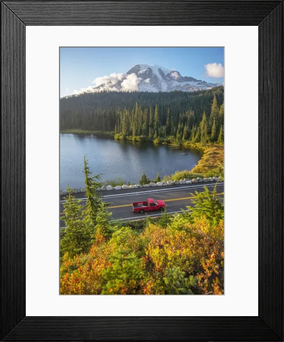 Framed Print : USA; Pacuific Northwest, Washington State; Mount Rainier National Park