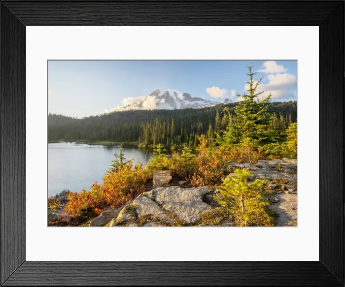 Framed Print : USA; West Coast; Washington; Mount Rainier National Park, Reflection lake Framed Print : USA; West Coast; Washington; Mount Rainier National Park, Reflection lake