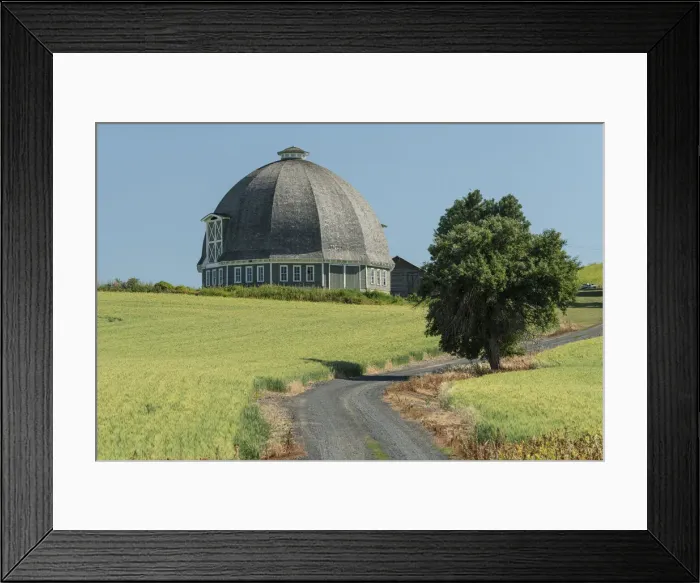 Framed Print : USA; Washington, Palouse Region, round barn Framed Print : USA; Washington, Palouse Region, round barn