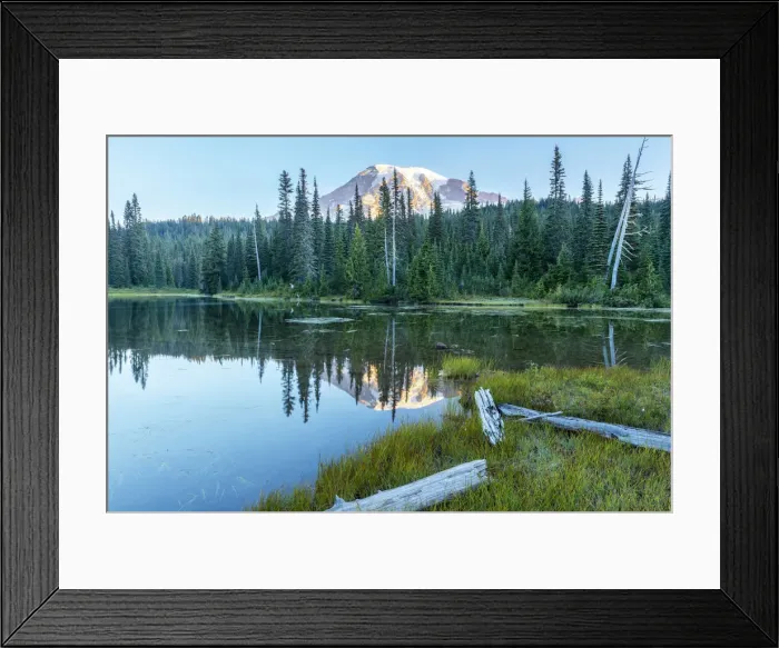 Framed Print : USA; Pacific Northwest; Washington; Mount Rainier National Park, Reflection lake Framed Print : USA; Pacific Northwest; Washington; Mount Rainier National Park, Reflection lake