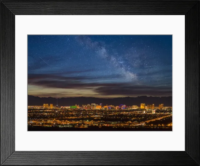 Framed Print : North America, American, USA, Nevada, Las Vegas, The strip, cityscape and Milky way (dm) Framed Print : North America, American, USA, Nevada, Las Vegas, The strip, cityscape and Milky way (dm)