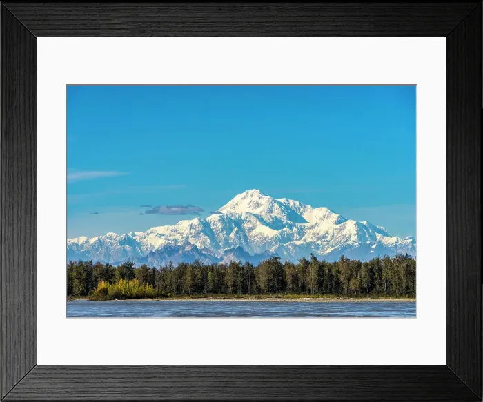 Framed Print : Mt. Denali seen from Talkeetna Riverfront Park, Matanuska-Susitna Borough Framed Print : Mt. Denali seen from Talkeetna Riverfront Park, Matanuska-Susitna Borough