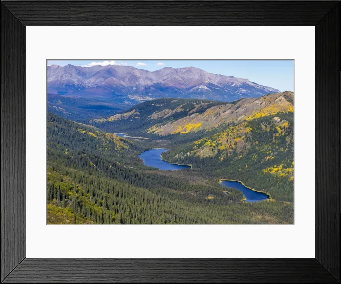Framed Print : Scenic view of Triple Lakes and green forest, Denali National Park And Preserve Framed Print : Scenic view of Triple Lakes and green forest, Denali National Park And Preserve