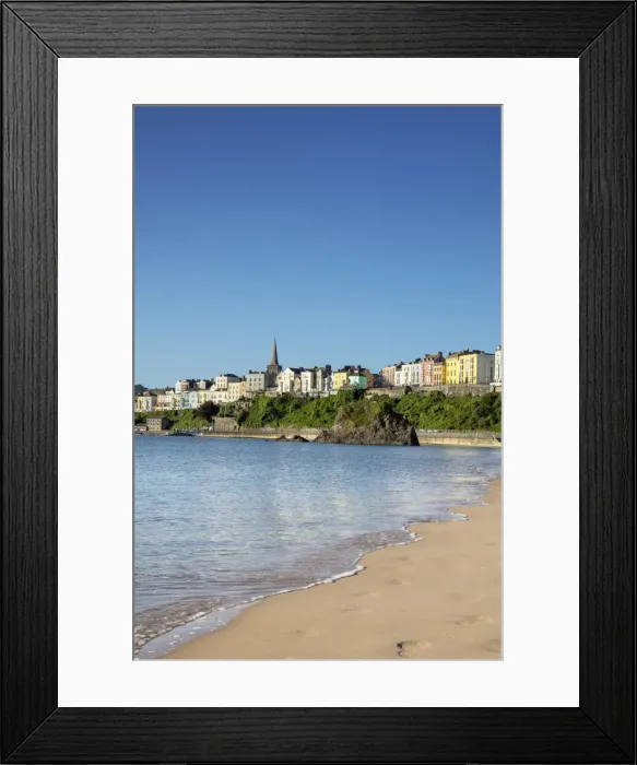 Framed Print : Europe, United Kingdom, Wales, Pembrokeshire, View of Tenby town and Carmathen Bay Framed Print : Europe, United Kingdom, Wales, Pembrokeshire, View of Tenby town and Carmathen Bay