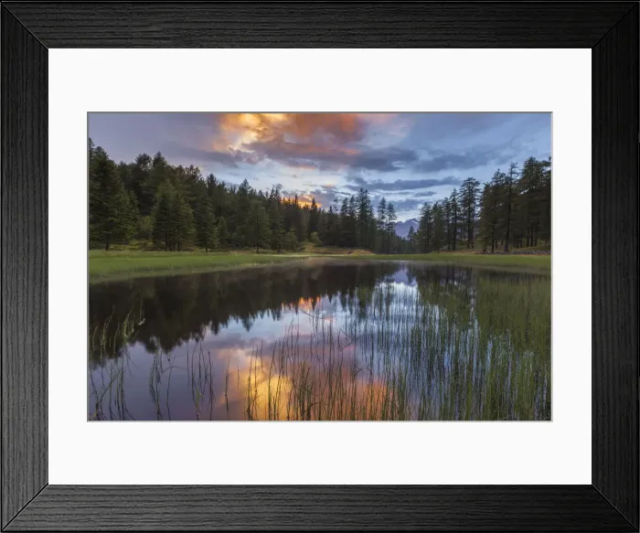 Framed Print : Palu dal F√©n lake, Gualdera, Campodolcino, Sondrio province
