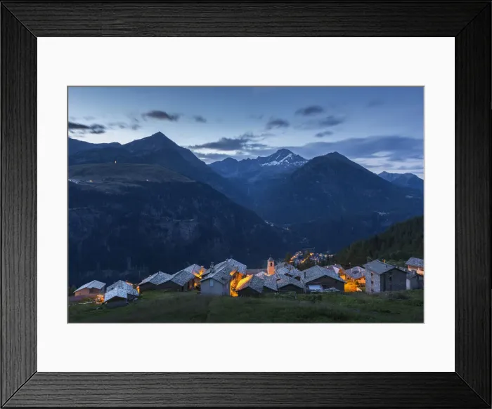 Framed Print : Dawn on Starleggia village, Campodolcino, Sondrio province, Spluga valley, Lombardy Framed Print : Dawn on Starleggia village, Campodolcino, Sondrio province, Spluga valley, Lombardy