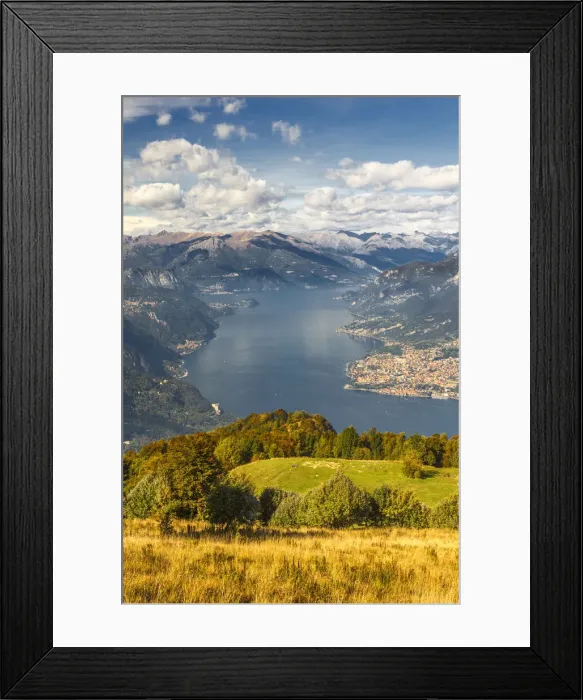 Framed Print : A view of lake Como (ramo di Lecco) from Sev refuge, Corni di Canzo mountains, Valbrona Framed Print : A view of lake Como (ramo di Lecco) from Sev refuge, Corni di Canzo mountains, Valbrona