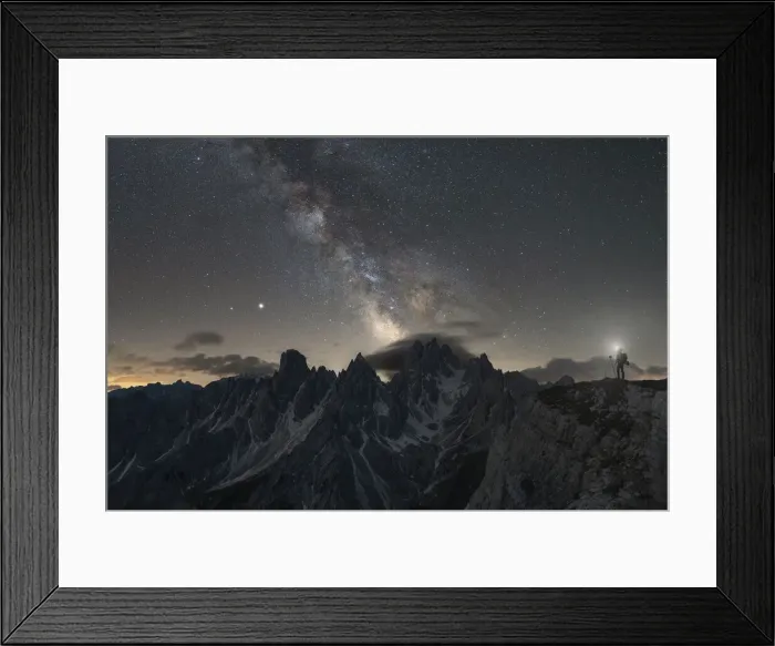 Framed Print : Milky Way above the Cadini di Misurina, Dolomites, municipality of Auronzo di Cadore Framed Print : Milky Way above the Cadini di Misurina, Dolomites, municipality of Auronzo di Cadore