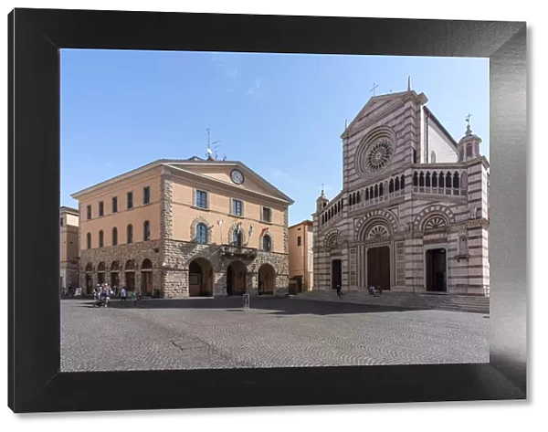 Piazza Dante, the heart of the historic center of Grosseto, Grosseto province, Tuscany