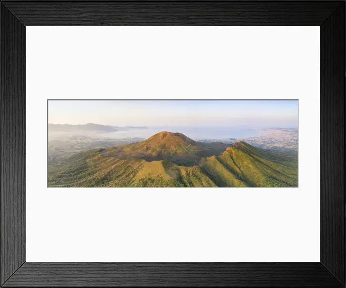 Framed Print : aerial view of the volcano Vesuvius in a summer morning, municipality of Ercolano Framed Print : aerial view of the volcano Vesuvius in a summer morning, municipality of Ercolano
