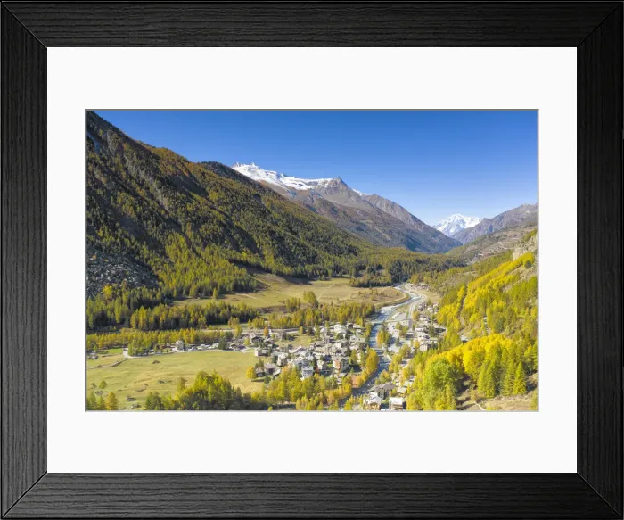 Framed Print : panoramic view of the Cogne valley in autumn day, municipality of Cogne, Aosta province Framed Print : panoramic view of the Cogne valley in autumn day, municipality of Cogne, Aosta province