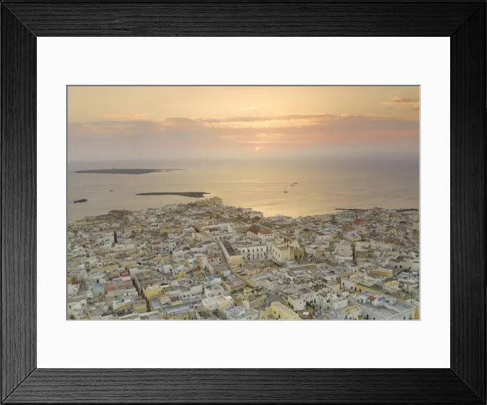 Framed Print : Gallipoli in summer time, located along the Ionic coast, municipality of Gallipoli