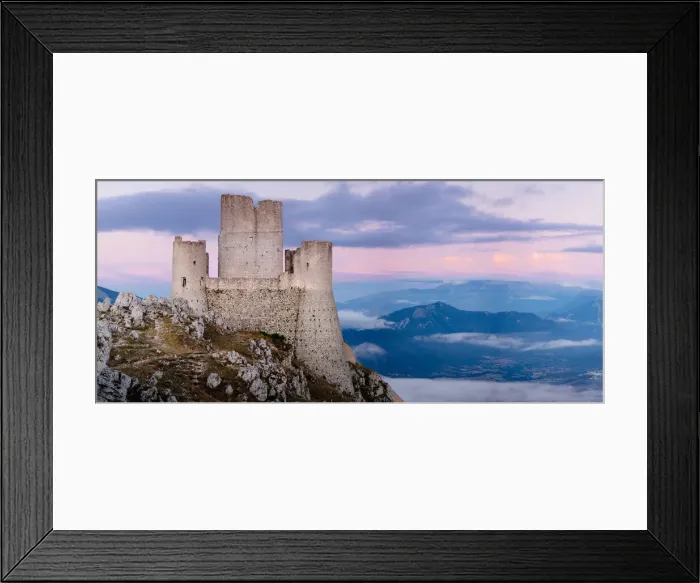 Framed Print : Rocca Calascio, ancient castle on a hill at sunset. Abruzzo, Southern Italy Framed Print : Rocca Calascio, ancient castle on a hill at sunset. Abruzzo, Southern Italy