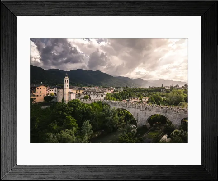 Framed Print : Devils bridge in Dronero, Piedmont, Italy Framed Print : Devils bridge in Dronero, Piedmont, Italy