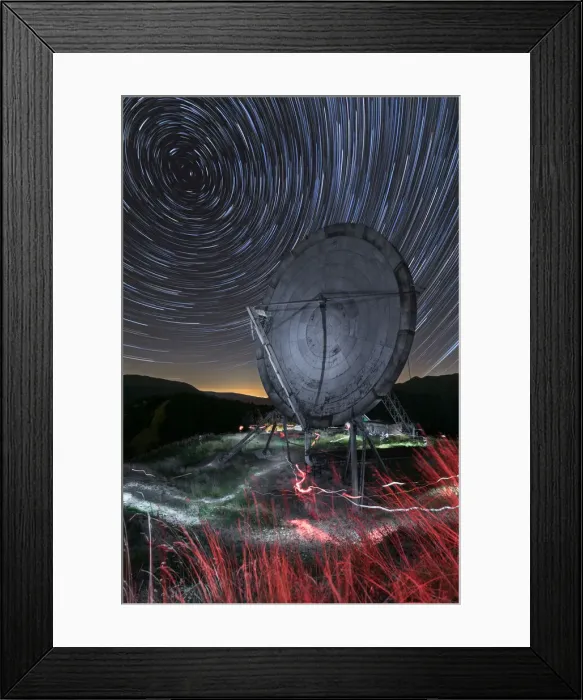 Framed Print : Startrail on Monte Giogo, former NATO base, municipality of Comano Framed Print : Startrail on Monte Giogo, former NATO base, municipality of Comano
