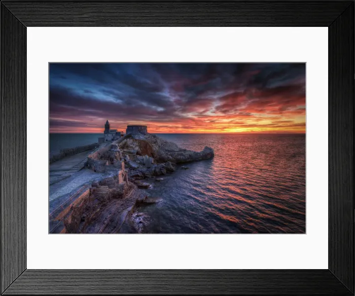 Framed Print : San Pietro Church, municipality of Portovenere, La Spezia province, Liguria, Italy