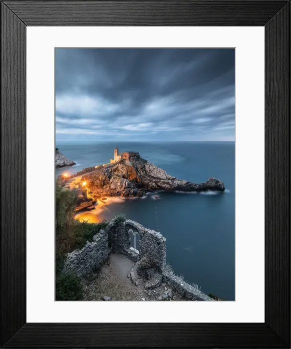 Framed Print : Long exposure before the storm the San Pietro Church, municipality of Portovenere Framed Print : Long exposure before the storm the San Pietro Church, municipality of Portovenere