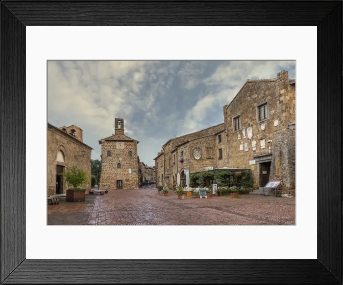Framed Print : The archive building in the Pretorio square. Sovana, Grosseto, Tuscany, Italy Framed Print : The archive building in the Pretorio square. Sovana, Grosseto, Tuscany, Italy