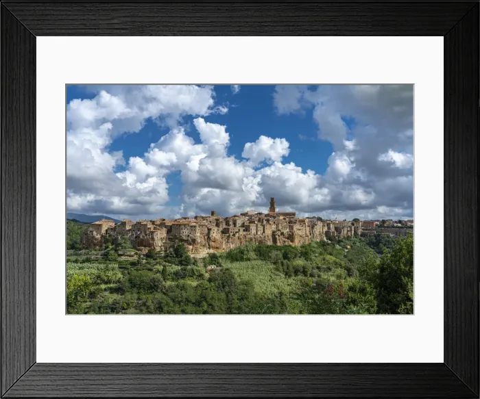 Framed Print : Pitigliano is a splendid town in the Tufo area in Maremma