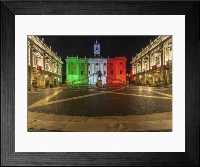 Framed Print : Piazza del Campidoglio, on the top of the Campidoglio hill Framed Print : Piazza del Campidoglio, on the top of the Campidoglio hill