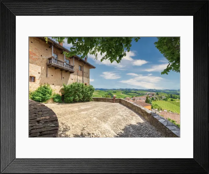 Framed Print : Serralunga D Alba from the balcony of Serralunga Castle, Cuneo, Langhe e Roero Framed Print : Serralunga D Alba from the balcony of Serralunga Castle, Cuneo, Langhe e Roero