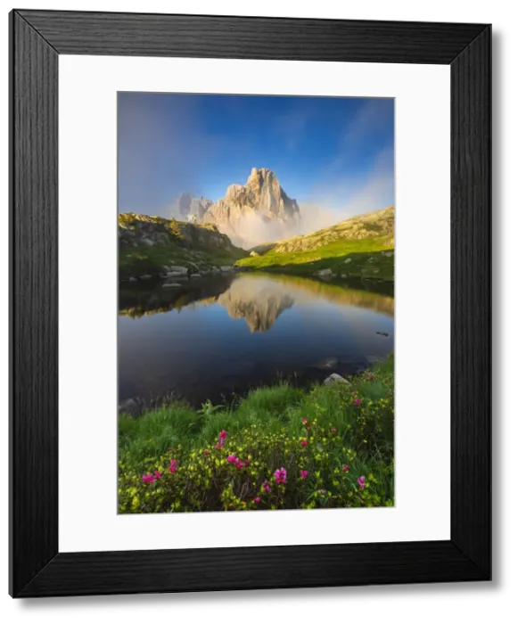 Framed Print : Cimon della Pala from Cavallazza at sunset, Parco Naturale Paneveggio Pale di San Martino Framed Print : Cimon della Pala from Cavallazza at sunset, Parco Naturale Paneveggio Pale di San Martino