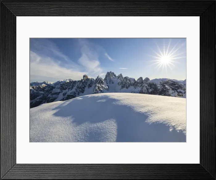 Framed Print : Cadini di Misurina during winter with fresh snow, Dolomiti di Sesto, Belluno, Veneto Framed Print : Cadini di Misurina during winter with fresh snow, Dolomiti di Sesto, Belluno, Veneto
