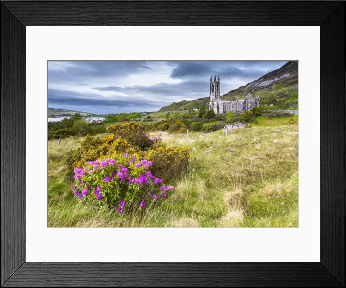 Framed Print : View of the old abandoned Dunlewy (Dunlewey) church. Poisoned Glen, County Donegal, Ulster region, Ireland Framed Print : View of the old abandoned Dunlewy (Dunlewey) church. Poisoned Glen, County Donegal, Ulster region, Ireland
