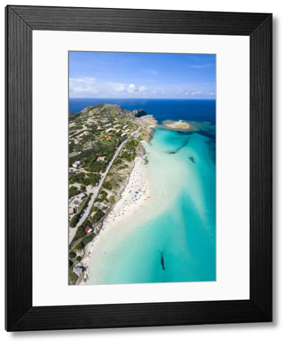 Framed Print : Stintino with La Pelosa and la Pelosetta beach and Capo Falcone Framed Print : Stintino with La Pelosa and la Pelosetta beach and Capo Falcone