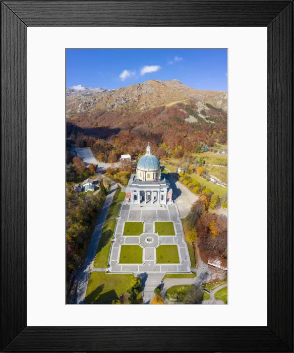 Framed Print : Upper basilica of the Sanctuary of Oropa in autumn, Biella, Biella district, Piedmont Framed Print : Upper basilica of the Sanctuary of Oropa in autumn, Biella, Biella district, Piedmont