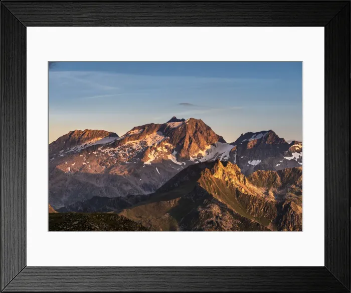 Framed Print : Campo Tures, Bolzano province, South Tyrol, Italy. The peaks of Hochfeiler Framed Print : Campo Tures, Bolzano province, South Tyrol, Italy. The peaks of Hochfeiler