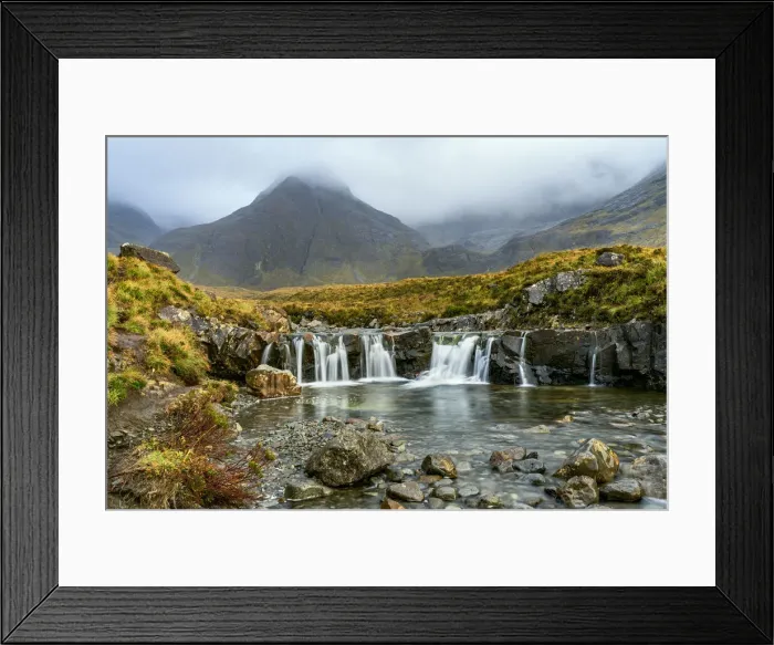 Framed Print : United Kingdom, Scotland, Isle of Skye: Fairy Pools Framed Print : United Kingdom, Scotland, Isle of Skye: Fairy Pools