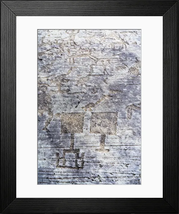 Framed Print : Rock drawings of human figures and palette (shovel), Naquane National Park, Capo di Ponte Framed Print : Rock drawings of human figures and palette (shovel), Naquane National Park, Capo di Ponte