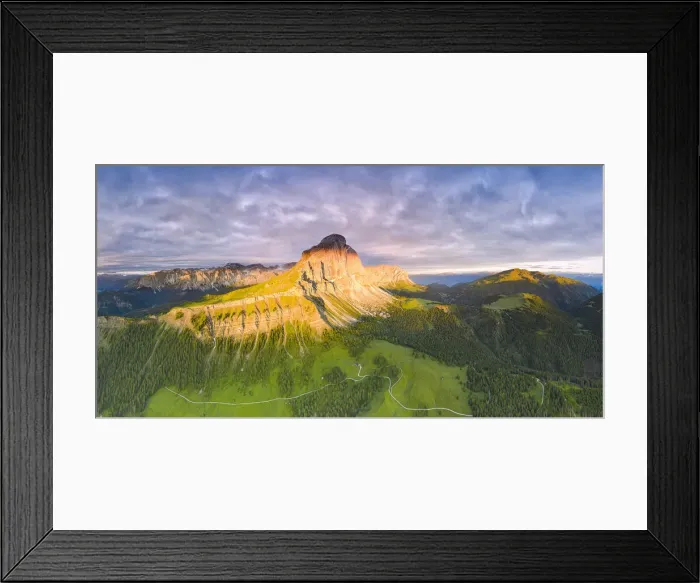 Framed Print : Cloudy sky at sunrise over Sass De Putia and Odle di Eores, Passo Delle Erbe (Wurzjoch) Framed Print : Cloudy sky at sunrise over Sass De Putia and Odle di Eores, Passo Delle Erbe (Wurzjoch)