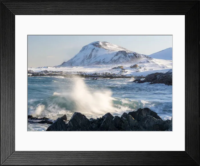 Framed Print : Sandfjorden, Arctic Ocean, Varanger Peninsula, Troms og Finnmark, Norway