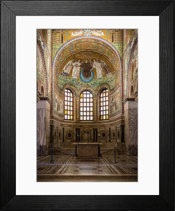 Framed Print : Basilica of San Vitale, which has important examples of early Christian Byzantine art Framed Print : Basilica of San Vitale, which has important examples of early Christian Byzantine art
