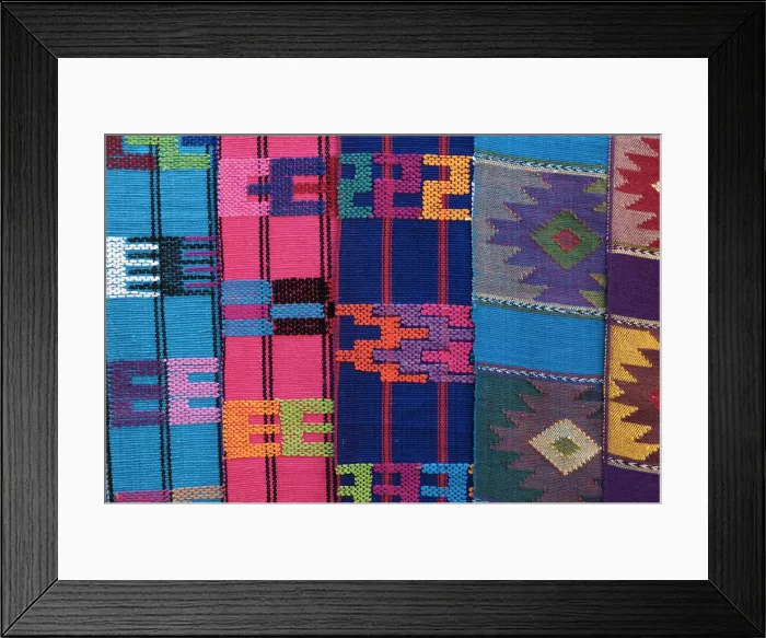 Framed Print : Textiles, Antigua, Guatemala Framed Print : Textiles, Antigua, Guatemala